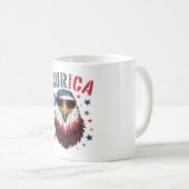 4 juli patriottische grappige adelaar VS Koffiemok (Voorkant rechts)
