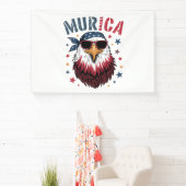 4 juli patriottische grappige adelaar VS Spandoek (Insitu)