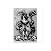 4 JULI PATRIOTTISCHE HAAN KIP RUBBER STEMPEL (Afrduk)