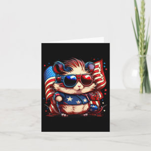 4 juli patriottische hamster Amerikaanse vlag Kaart