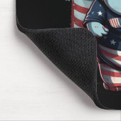 4 juli Patriottische Hippo Amerikaanse vlag Muismat (Hoek)
