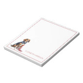 4 juli Patriottische Hond Gepersonaliseerd Notitieblok (Linkerzijde)