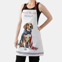 4 juli Patriottische Hond Gepersonaliseerd