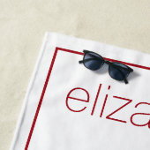 4 juli Patriottische Hond Gepersonaliseerd Strandlaken (In situ)