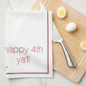 4 juli Patriottische Hond Gepersonaliseerd Theedoek (Quarter Fold)