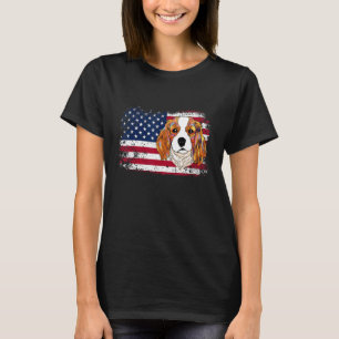 4 juli patriottische hond mam pap US Flag Cocker S T-shirt