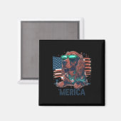 4 juli Patriottische Ierse Setter hond Merica Magneet (Voorkant / Achterkant)