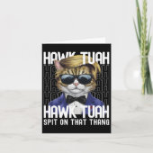 4 juli Patriottische kat USA Hawk Tuah spuugt op T Kaart (Voorkant)
