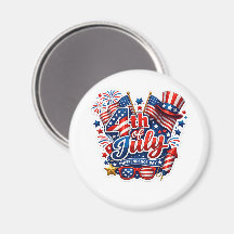 4 juli patriottische keukenmagneet