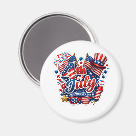 4 juli patriottische keukenmagneet magneet