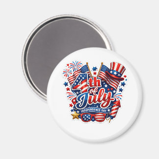 4 juli patriottische keukenmagneet magneet
