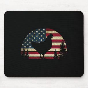 4 juli Patriottische kip Amerikaanse vlag CH Muismat