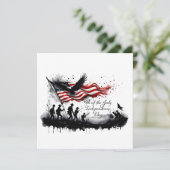 4 juli Patriottische kunst met vlag en soldaten (Staand voorkant)