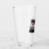 4 juli Patriottische kunst met vlag en soldaten Glas (Rechts)