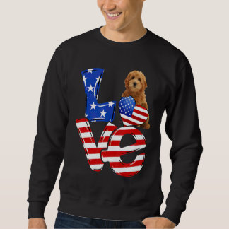 4 juli patriottische liefde Goldendoodle Amerikaan Trui