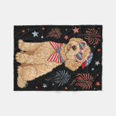 4 juli patriottische Merica George Washington Jul Fleece Deken (Voorkant (Horizontaal))