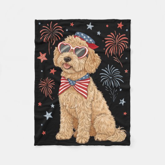 4 juli patriottische Merica George Washington Jul Fleece Deken (Voorkant)