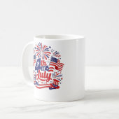 4 juli patriottische mok ontwerp (Voorkant links)