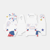 4 juli Patriottische onafhankelijkheid verjaardags Bedankdoosjes (Uitgevouwen)