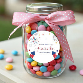 4 juli Patriottische onafhankelijkheid verjaardags Ronde Sticker