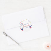 4 juli Patriottische onafhankelijkheid verjaardags Ronde Sticker (Envelop)