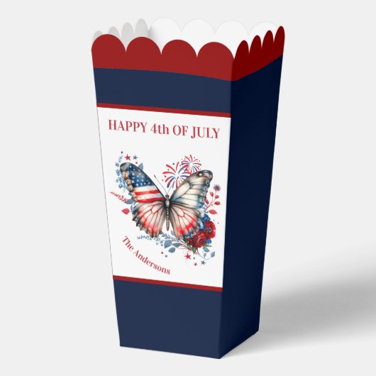 4 juli Patriottische Onafhankelijkheidsdag Familie Bedankdoosjes (Achterkant)