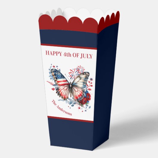 4 juli Patriottische Onafhankelijkheidsdag Familie Bedankdoosjes (Voorkant)