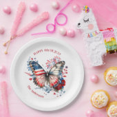 4 juli Patriottische Onafhankelijkheidsdag Familie Papieren Bordje (Feest)