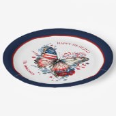 4 juli Patriottische Onafhankelijkheidsdag Naam Papieren Bordje (Gekanteld)