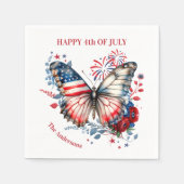 4 juli Patriottische Onafhankelijkheidsdag Naam Servet (Voorkant)