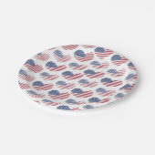 4 juli Patriottische Partij Amerikaanse vlag Papieren Bordje (Gekanteld)