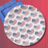 4 juli Patriottische Partij Amerikaanse vlag Papieren Bordje