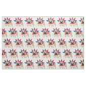 4 juli patriottische pugs stof (Fat Quarter)