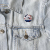 4 juli Patriottische Rode Witte Blauwe Adelaar Fee Ronde Button 3,2 Cm (In situ)