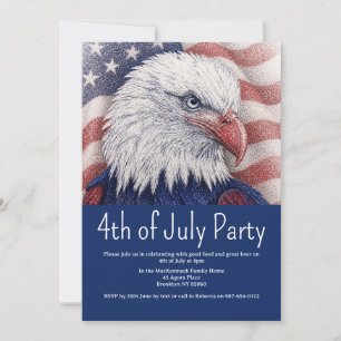 4 juli Patriottische Rode Witte Blauwe VS-feest Kaart