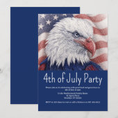 4 juli Patriottische Rode Witte Blauwe VS-feest  Kaart (Voorkant / Achterkant)