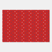 4 juli Patriottische rode witte en blauwe sterren Inpakpapier Vel (Voorkant)