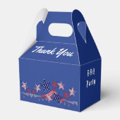 4 juli Patriottische sterren Amerikaanse vlag BBQ  Bedankdoosjes (Achterkant)