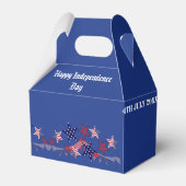 4 juli Patriottische sterren Amerikaanse vlag BBQ  Bedankdoosjes (Voorkant Zijde)