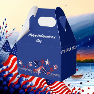 4 juli Patriottische sterren Amerikaanse vlag BBQ Bedankdoosjes
