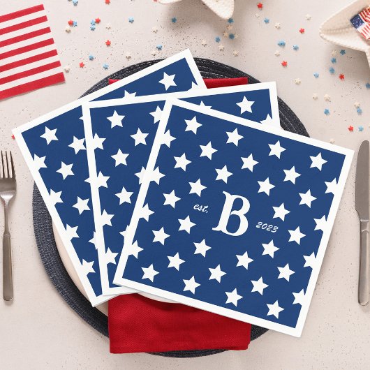 4 juli Patriottische sterren en strepen Servet