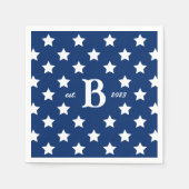 4 juli Patriottische sterren en strepen Servet (Voorkant)