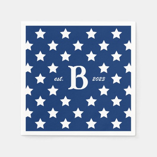 4 juli Patriottische sterren en strepen Servet (Voorkant)