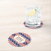 4 juli patriottische sterren en Stripes-partijnaam Kartonnen Onderzetters (Insitu)