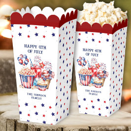 4 juli Patriottische Sterren Snoepjes Popcorn Bedankdoosjes