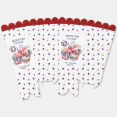 4 juli Patriottische Sterren Snoepjes Popcorn Bedankdoosjes (Ongevouwen)