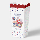 4 juli Patriottische Sterren Snoepjes Popcorn Bedankdoosjes (Voorkant)