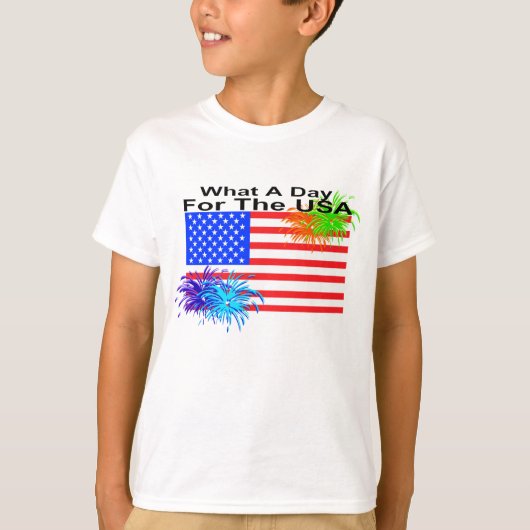 4 juli patriottische T-shirt (Voorkant)