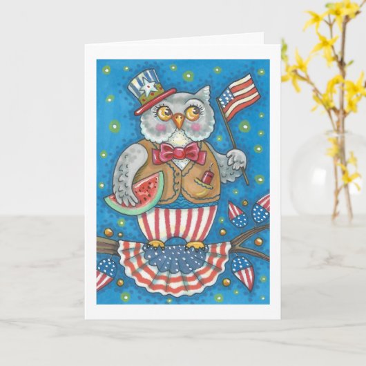 4 JULI PATRIOTTISCHE UIL WENSKAART Vers Kaart (Gele Bloem)