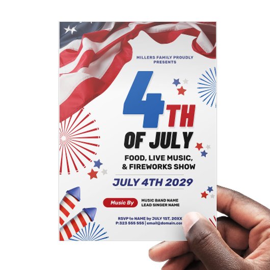 4 juli: Patriottische uitnodiging voor het eveneme